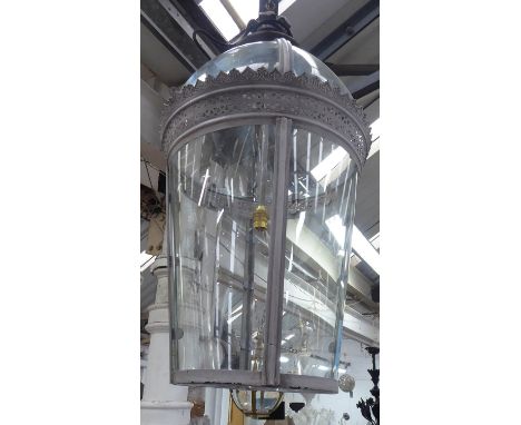 PURE WHITE LINES BYRON CEILING LANTERN, grey painted finish, 80cm drop. 