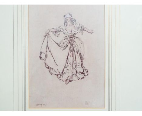 After Sir William Russell Flint - a limited edition print entitled Madame Du Barry playing Blind Man's Buff No. 165 of 850, m