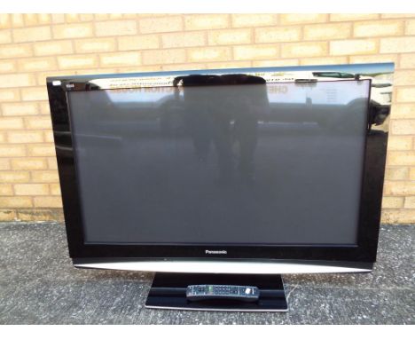 Panasonic - a Panasonic 41" flat screen television with remote control, model No. TH42PZ80B. Estimate £60 - £90