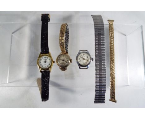 Nine wrist watches to include Timex, Limit International, Everite, Regency 17 jewels, Accurist 21 jewels, Tip Top, Presta, Co
