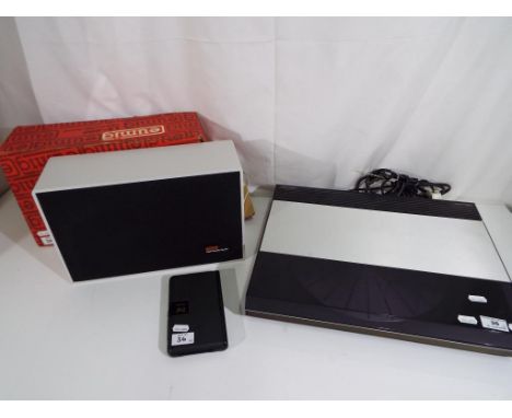 A Bang &amp; Olufsen Beogram 9000 turntable, a Eumig LS-800 speaker in original box and a Sharp IQ electronic organiser (3)