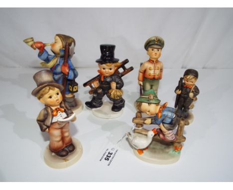 Hummel - Six Hummel figurines depicting children, largest approximately 15 cm (h). Est £20 - £40 (6)