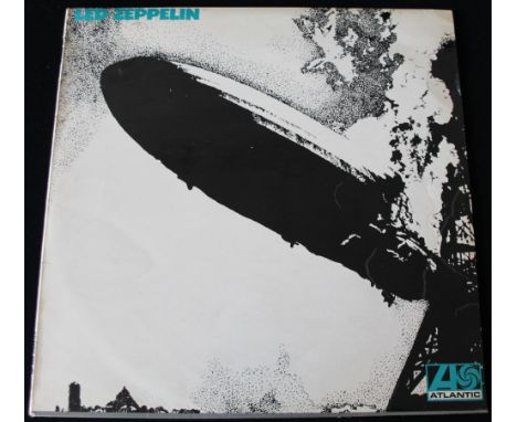 LED ZEPPELIN I - A 1st UK pressing turquoise sleeve with a 2nd UK issue LP (588171). The record has the Warner/Jewel credits 