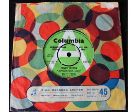 PRETTY THINGS - Rare demonstration single of 'Private S.F Sorrow' b/w Balloon Burning, issued on the green/white Columbia lab