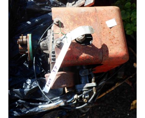 An old Suffolk Iron Foundry lawnmower engine