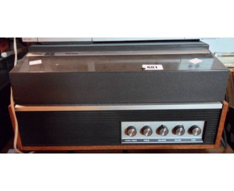A vintage Philips reel to reel tape recorder - sold with a quantity of boxed reels, etc.