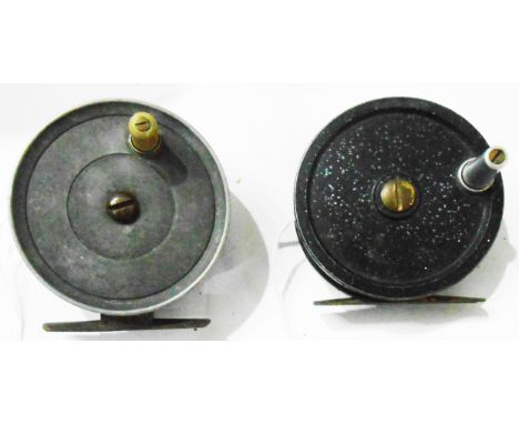 A vintage Ogden Smiths, London 2 7/8" Osrel fly fishing reel also an Ogden Smiths, London 2 3/4" fly fishing reel - both no b