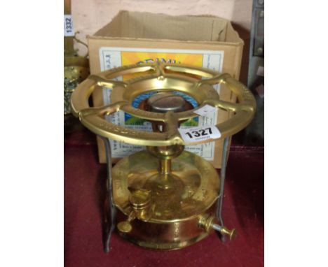 A vintage Primus stove in its original box