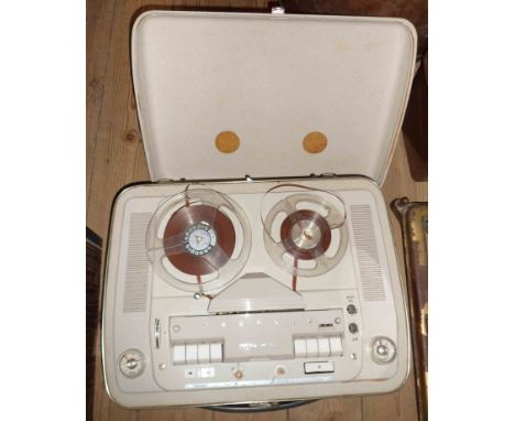 A Grundig TK46 reel to reel tape recorder