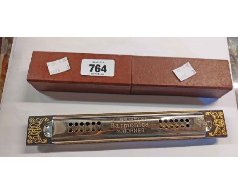 A boxed M. Hohner 'Tremolo' harmonica