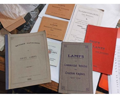 A selection of 19th and early 20th Century catalogues and ephemera relating to the Ely Griffiths &amp; Sons lamp making facto