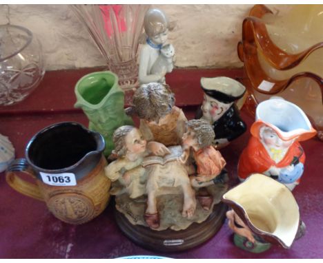 A selection of ceramic items including Toby and character jugs, etc.