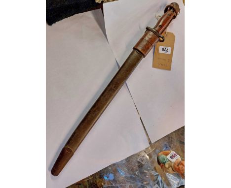 A British Army 1907 pattern sword bayonet with scabbard