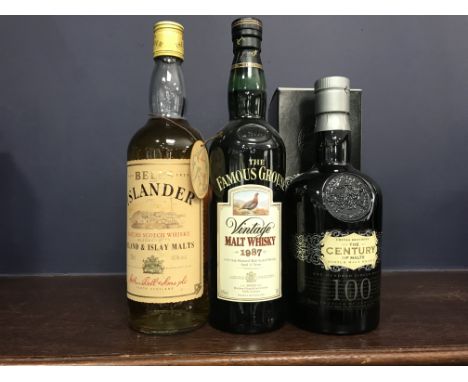 BELL'S ISLANDER
Blended Malt Scotch Whisky
A blend of island and Islay malt whiskies. 75cl, 40% volume.
FAMOUS GROUSE 1987 AG