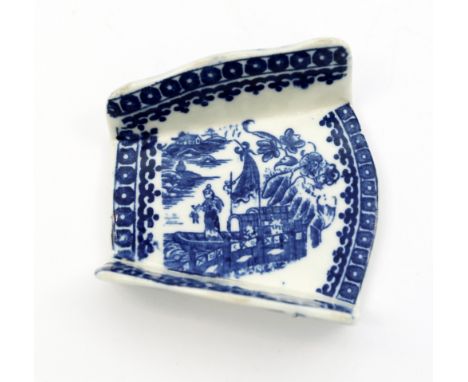 A Caughley late 18th asparagus server, transfer printed with the Fisherman pattern. This Asparagus server was purchased from 