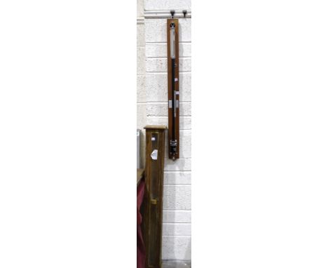 A 20th century marine ship's stick barometer by F Darton &amp; Co. Ltd, Watford, with 21cm silvered cylindrical register and 
