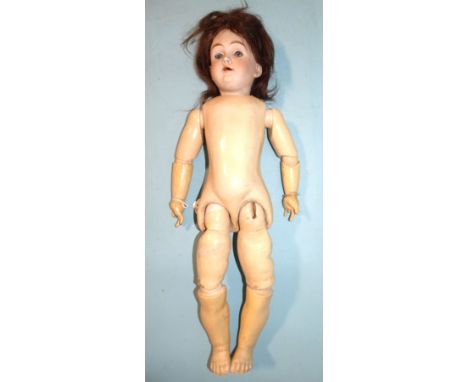 German Bisque Doll Heinrich Handwerck Simon Halbig 99 DEP Brown Sleep Eyes  Composition Wood Ball Joint Body Antique 22 Child's Doll