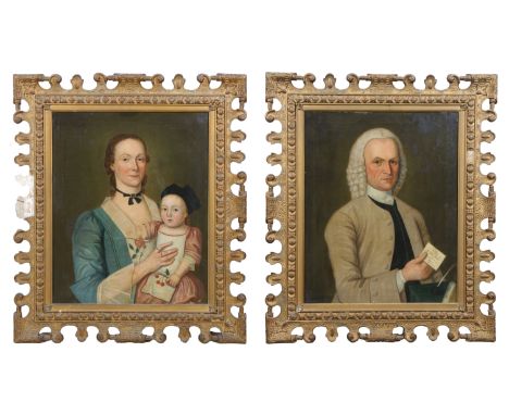 CIRCLE OF JOHN SMIBERT (SCOTTISH, 1688-1751) (2). Portrait of Baile John Jobson, Merchant and Burgess of Dundee with accompan