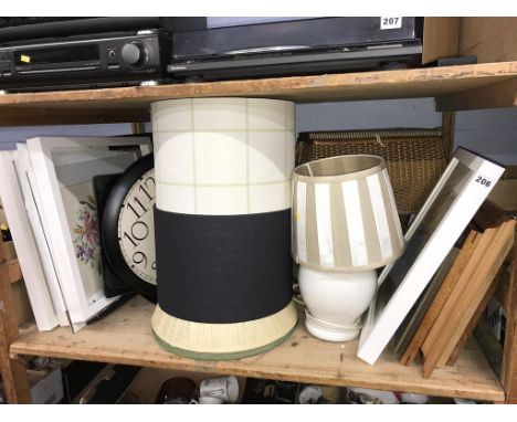 Lamp shades, prints etc.