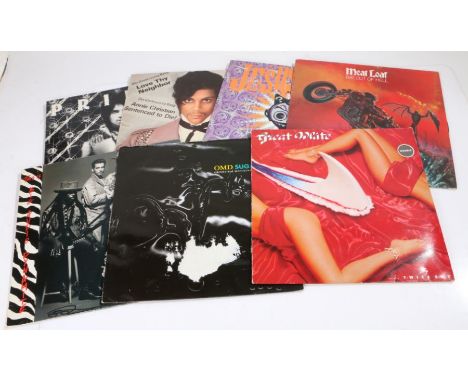 7 x Rock/Pop LPs. Big Audio Dynamite - This Is Big Audio Dynamite (26714). Great White - ...Twice Shy (EST 2096), double LP. 