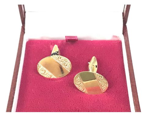 PAIR OF CUFFLINKS, nine carat goldtotal weight 3g