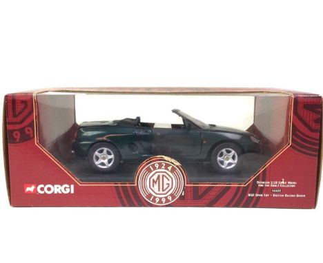 COLLECTION OF MODEL CARS, 1:18 SCALE from various manufacturers including a Corgi 'MGS Open top', a Chrono 'Aston Martin DB5 