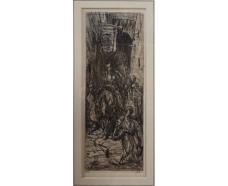 MARIUS ALEXANDER JACQUES BAUER (DUTCH 1867 - 1932), BENARES etching on paper, initialled and inscribed 'No. 6'mounted, framed