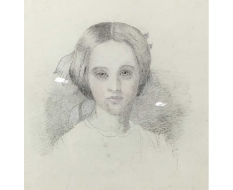 SCOTTISH SCHOOL, PORTRAIT STUDY OF A GIRL mixed media on paperframed and under glassoverall size 39cm x 34cm 