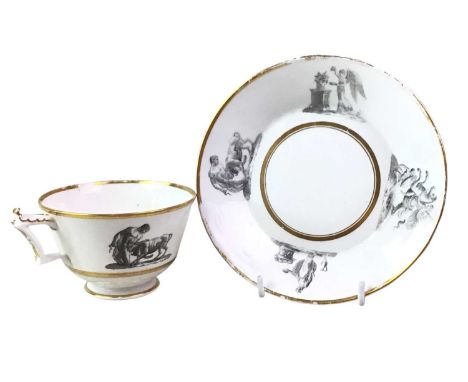 NINE DERBY WORCESTER CUPS AND SAUCERS, of a variety of patterns, most on white ground, some more heavily decorated than other