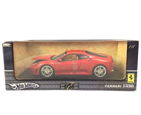 COLLECTION OF HOT WHEELS MODEL FERRARIS, 1:18 SCALE comprising 550 Barchetta Pininfarina, 1970 Dino 246 GTS, Enzo Ferrari, F4