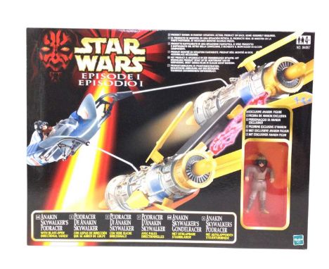 STAR WARS - EPISODE ONE, HARBRO TOYS Anakin Skywalkers Podracer, boxed also Electronic Comm Talk Reader, boxed, Star Wars fig