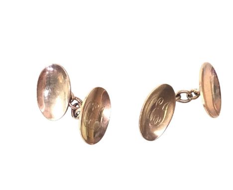 GROUP OF CUFFLINKS, and a gold plated pocket watch