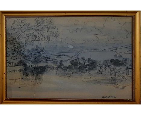 JOHN KINGSLEY COOK (BRITISH 1911 - 1994), COUNTRY ROAD pastel on paper, signedframed and under glassoverall size 34cm x 50cm 