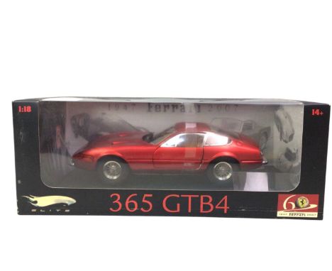 COLLECTION OF HOT WHEELS ELITE MODEL FERRARIS, 1:18 SCALE comprising a Ferrari Enzo, 250 GTO, California, FXX, 365 GTB4 &amp;