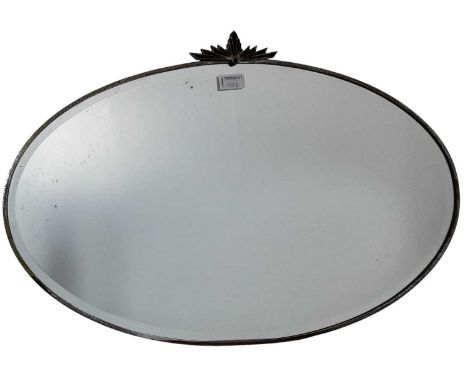 TWO MID CENTURY WALL MIRRORS, one with teak surround56cm diameterQty: 2