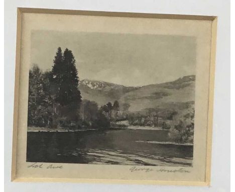 GEORGE HOUSTON RSA RSW (SCOTTISH 1869 - 1947), LOCH AWE print on paper, signed and titled in pencilmounted, framed and under 