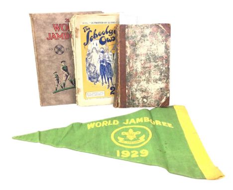 BOY SCOUTS INTEREST, 1929 Jamboree book, 2nd Edition, November 1929 along with a 1929 pennant and souvenir spoon also a group