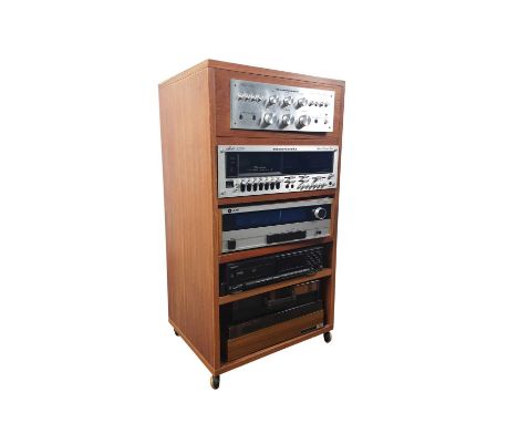 MARANTZ STEREO SYSTEM, model 6300From top to bottom, marantz record player, marantz 1060 amplifier, marantz 5220 stereo casse