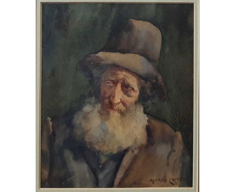 ALFRED COFFEY (AUSTRALIAN/IRISH 1869 - 1950), PORTRAIT OF A MAN watercolour on paper, signedmounted, framed and under glassov