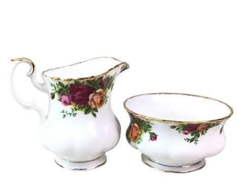ROYAL ALBERT PART TEA SERVICE, in the Old Country Roses pattern