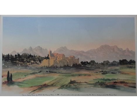THE MAIL ON SUNDAY IN AID OF THE PHOENIX TRUST, VIEW IN THE SOUTH OF FRANCE BY HRH THE PRINCE OF WALES, print, No.80framed an