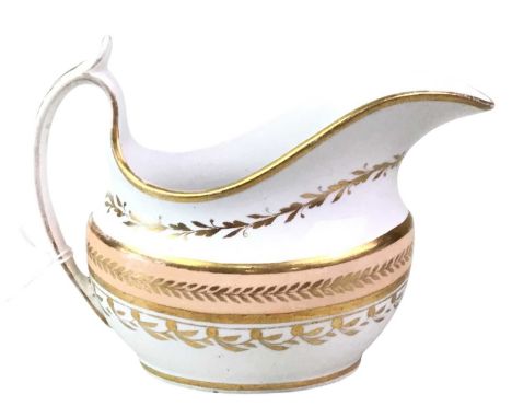 COLLECTION OF CERAMIC SAUCEBOATS AND JUGS, 19TH CENTURY  including Newhall and Derby examplesQty: 12Scratches and gilding com