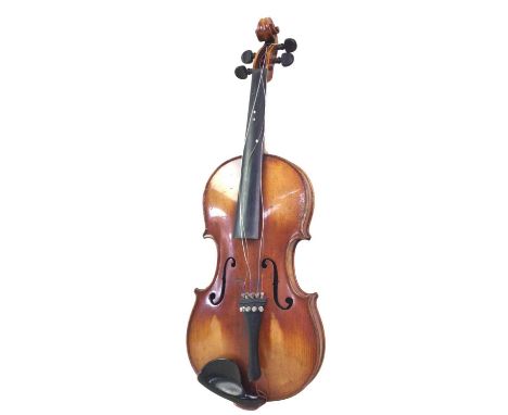 VIOLIN AND BOW, cased