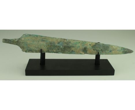 Ancient Greek archaic circa  1600-1000 B.C. dagger with blood channels 270 mm