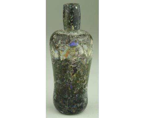 Ancient Roman circa 100 A.D. perfume glass flask 75 mm