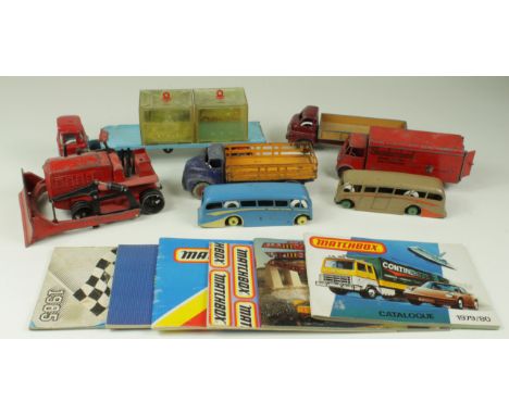 Diecast. A collection of seven Dinky &amp; Corgi diecast toys, comprising Dinky Guy Slumberland Lorry, Dinky 522 Big Bedford,