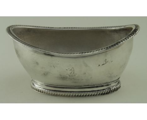 Georgian silver open salt hallmarked R&amp;S Hennell, London, 1802. Weighs 3.25 oz approx.