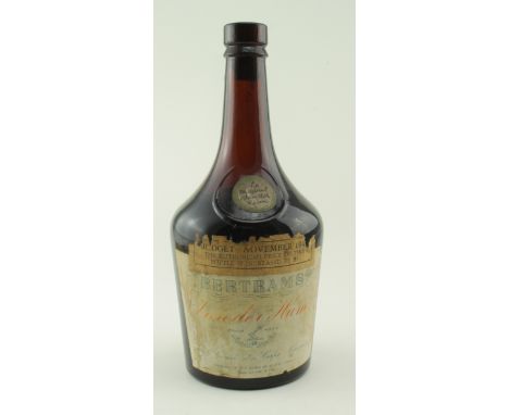 Bertrams Van Der Hum 1940's South African Liqueur unopened bottle.  Some staining and wear to the labels.   Fill level seems 