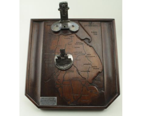 Lincoln Boy Scouts Association , Lincoln Rally, 1949, wooden Presentation Item.  Has a small unmarked silver plaque on it whi
