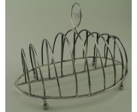Georgian silver toast rack - has a few repairs to the base. Hallmarked R&amp;S Hennell, London 1797. Weighs 6¼ oz